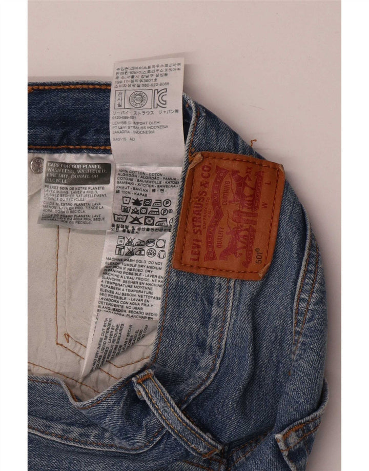 Shorts jeans feminino 501 da Levi's W28 algodão azul médio