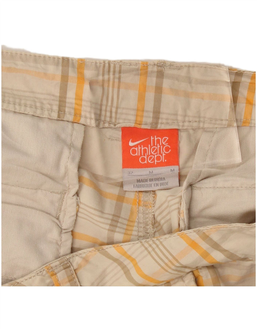 Shorts Cargo Masculino Nike Médio Bege Xadrez