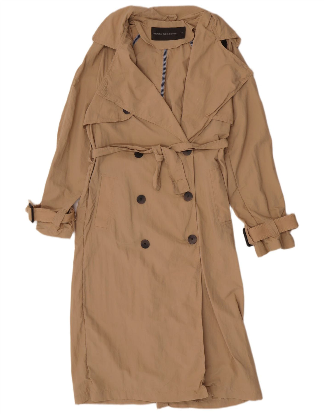 Trench Coat feminino French Connection UK 10 poliamida bege pequena