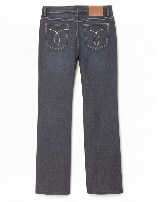 Calça jeans reta feminina Calvin Klein W28 L31 algodão azul marinho