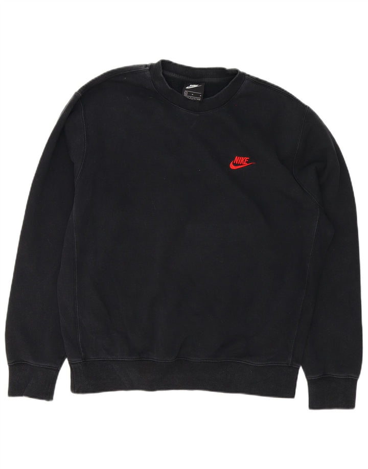 Nike masculino moletom jumper médio algodão preto