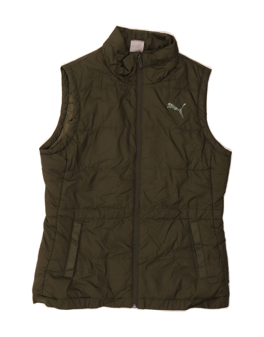 PUMA Womens Padded Gilet UK 12 Medium Green Polyester Vintage Puma and Second-Hand Puma from Messina Hembry 