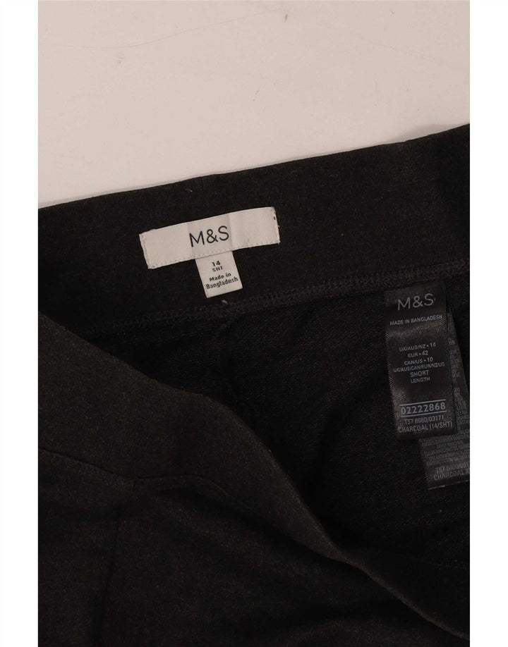 Leggings femininas Marks & Spencer Reino Unido 14 grande algodão cinza