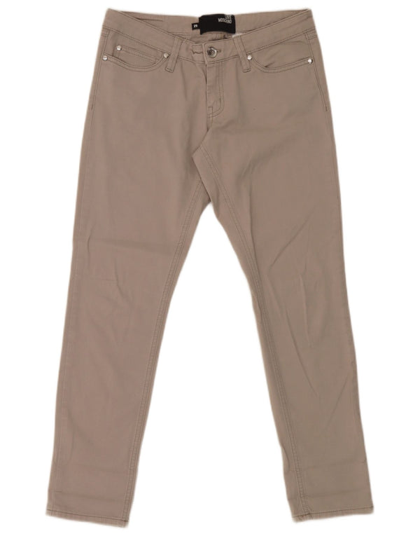 Calça jeans skinny feminina Moschino W32 L29 algodão cinza