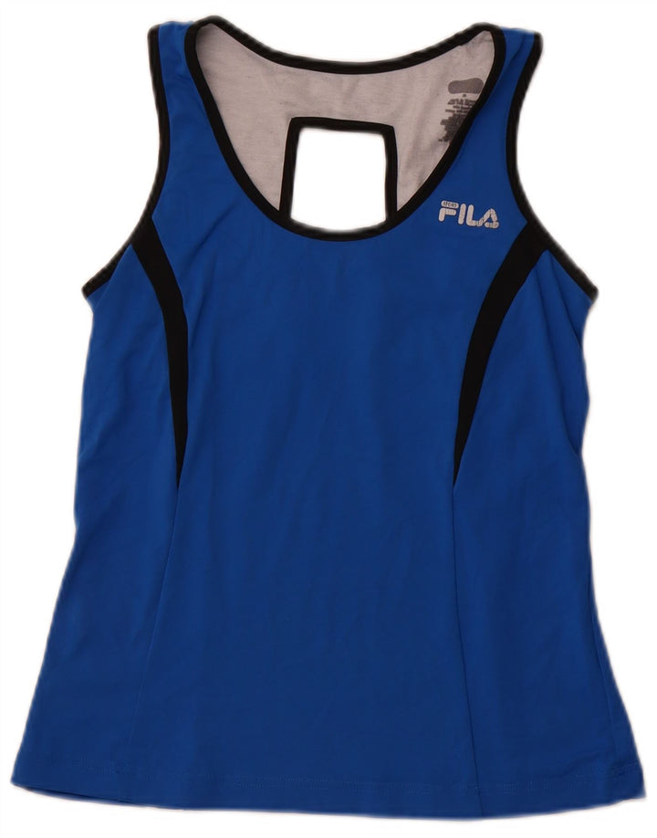 Colete feminino FILA UK 12 médio azul colorblock poliéster esportivo