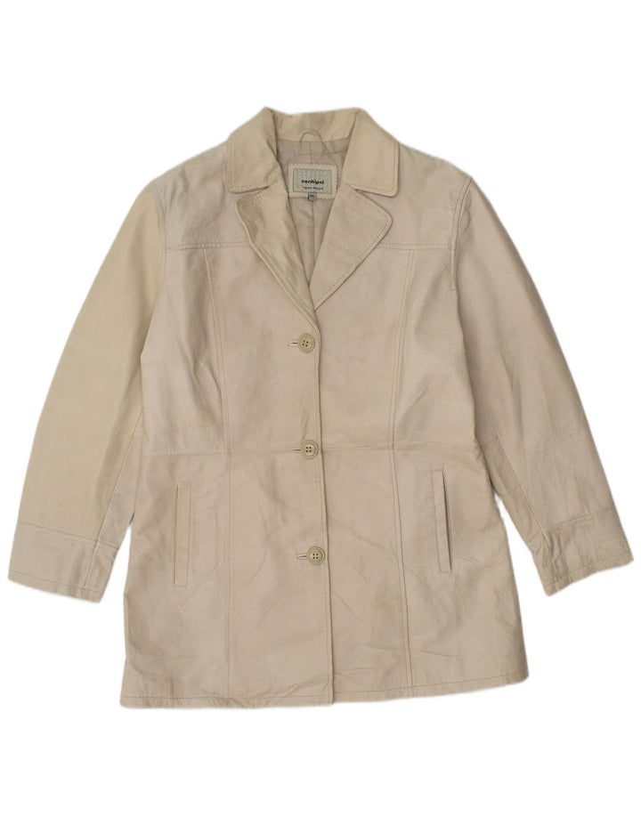 Jaqueta de couro feminina CONBIPEL IT 46 grande couro bege