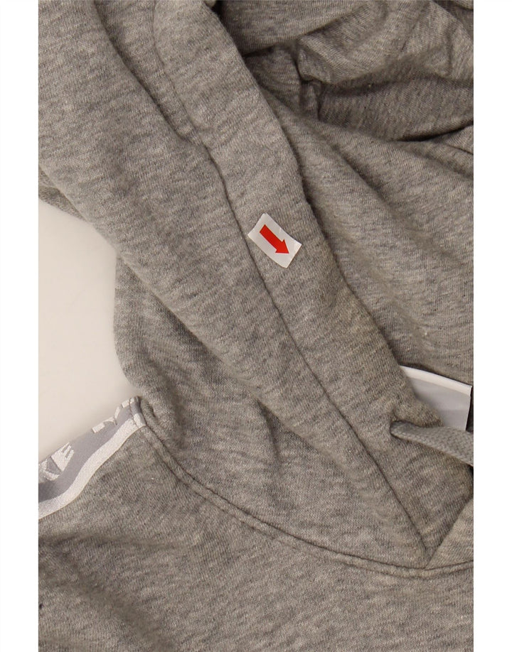 NIKE Mens Graphic Hoodie Jumper Médio Algodão Cinza