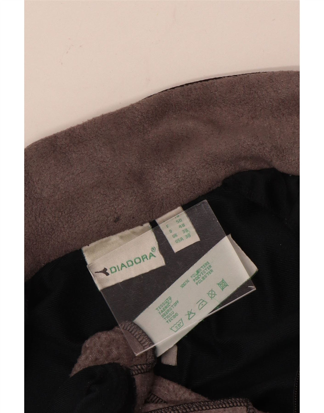 Diadora Mens Tracksuit Top Jacket UK 38 Medium Grey Colourblock Poliéster