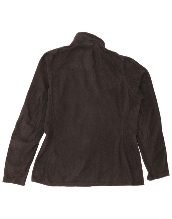 THE NORTH FACE Womens Zip Neck Fleece Jumper UK 12 Medium Black Polyester