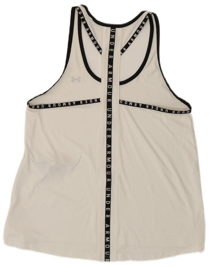 Under Armour Womens Graphic Vest Top UK 14 Médio Off White Poliéster