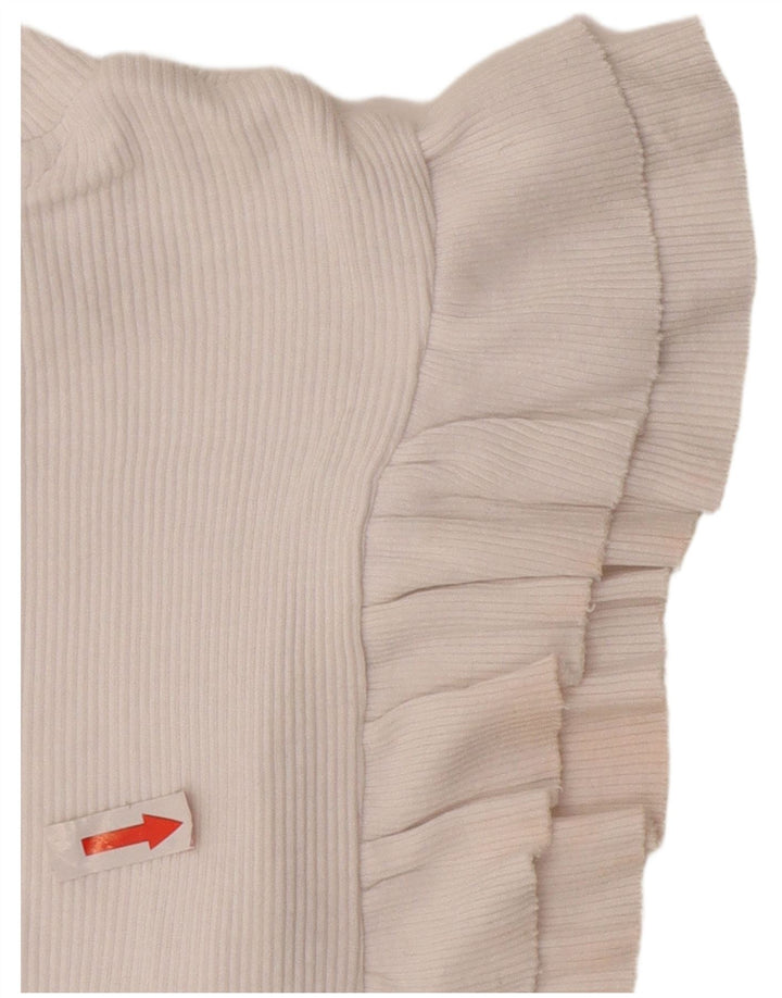 Blusa feminina Zara Top UK 12 algodão branco médio