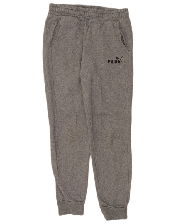 Calça de treino masculina Puma Joggers cinza médio algodão manchado