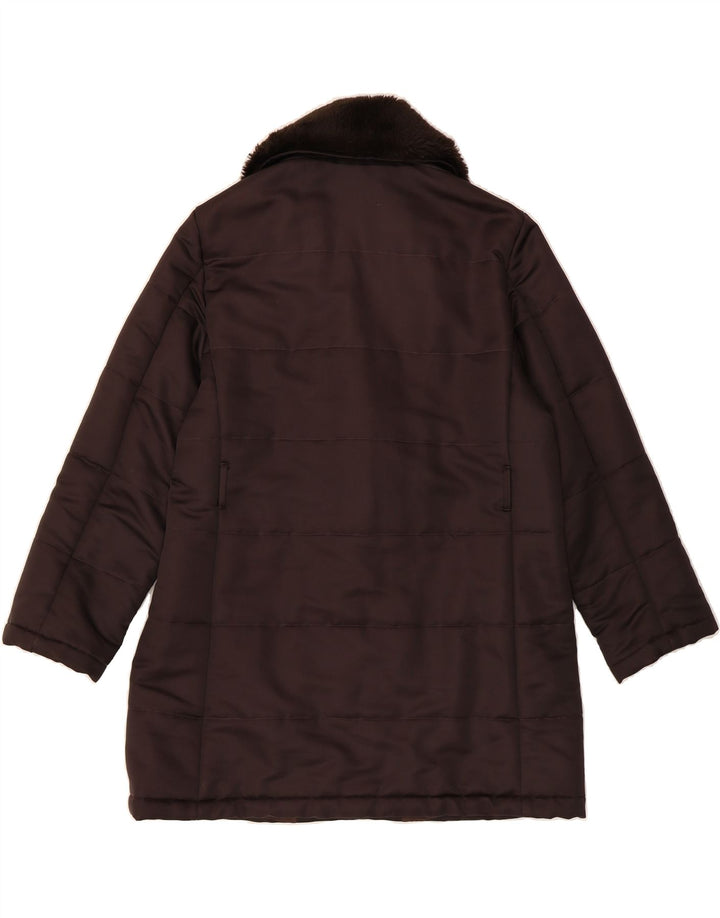 MAX & CO. Womens Padded Coat UK 12 Medium Brown Polyester Vintage Max & Co. and Second-Hand Max & Co. from Messina Hembry 
