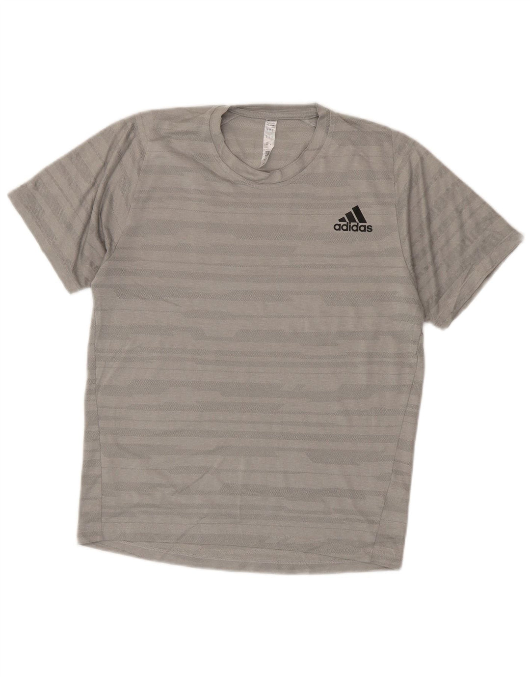 Adidas Masculino Climalite Camiseta Top Pequena Listrada Cinza Poliéster