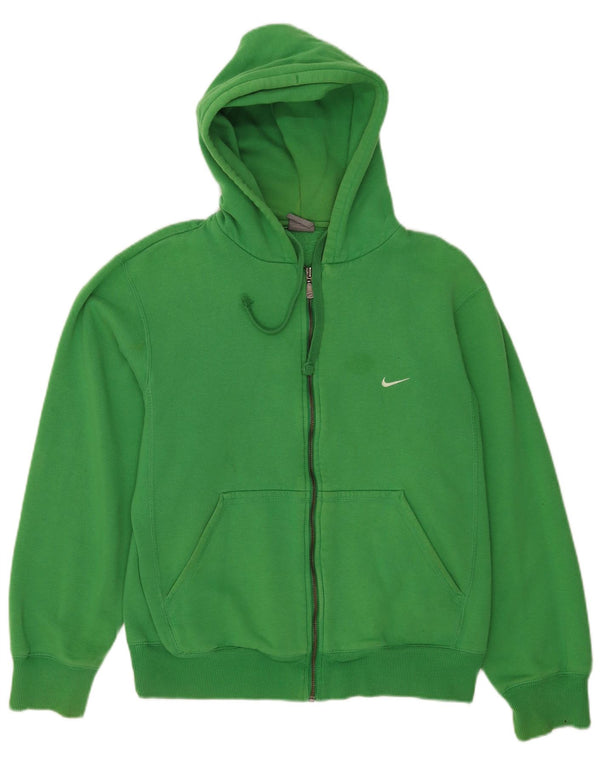 Suéter Nike masculino com capuz e zíper UK 39/41 algodão verde médio