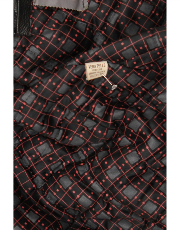 Jaqueta de couro masculina vintage UK 44 2XL preta