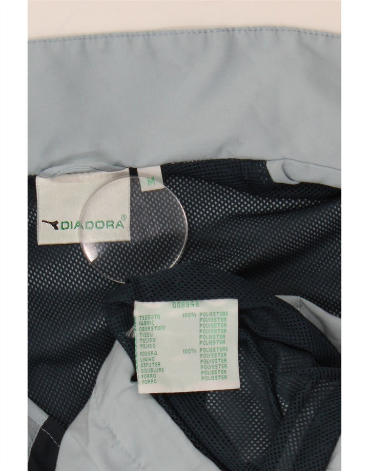 Diadora Mens Tracksuit Top Jacket Medium Blue Colourblock Poliéster