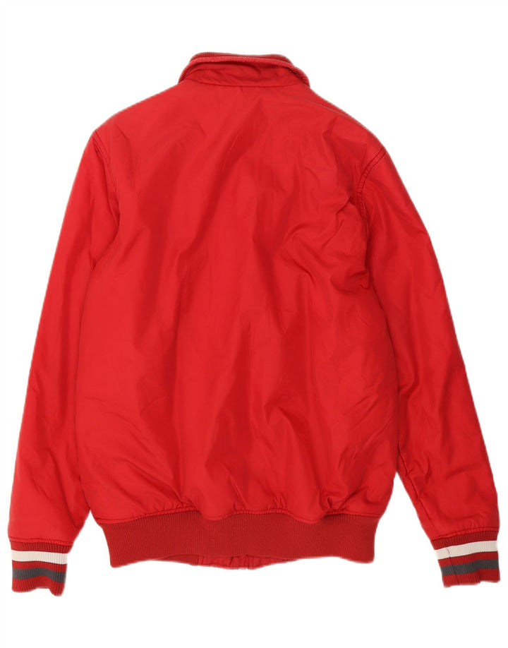 Jaqueta bomber masculina Sergio Tacchini UK 36 pequena poliamida vermelha
