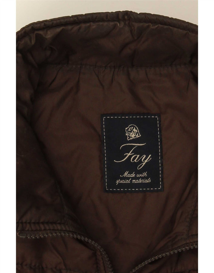 Colete acolchoado masculino Fay UK 36 pequeno marrom
