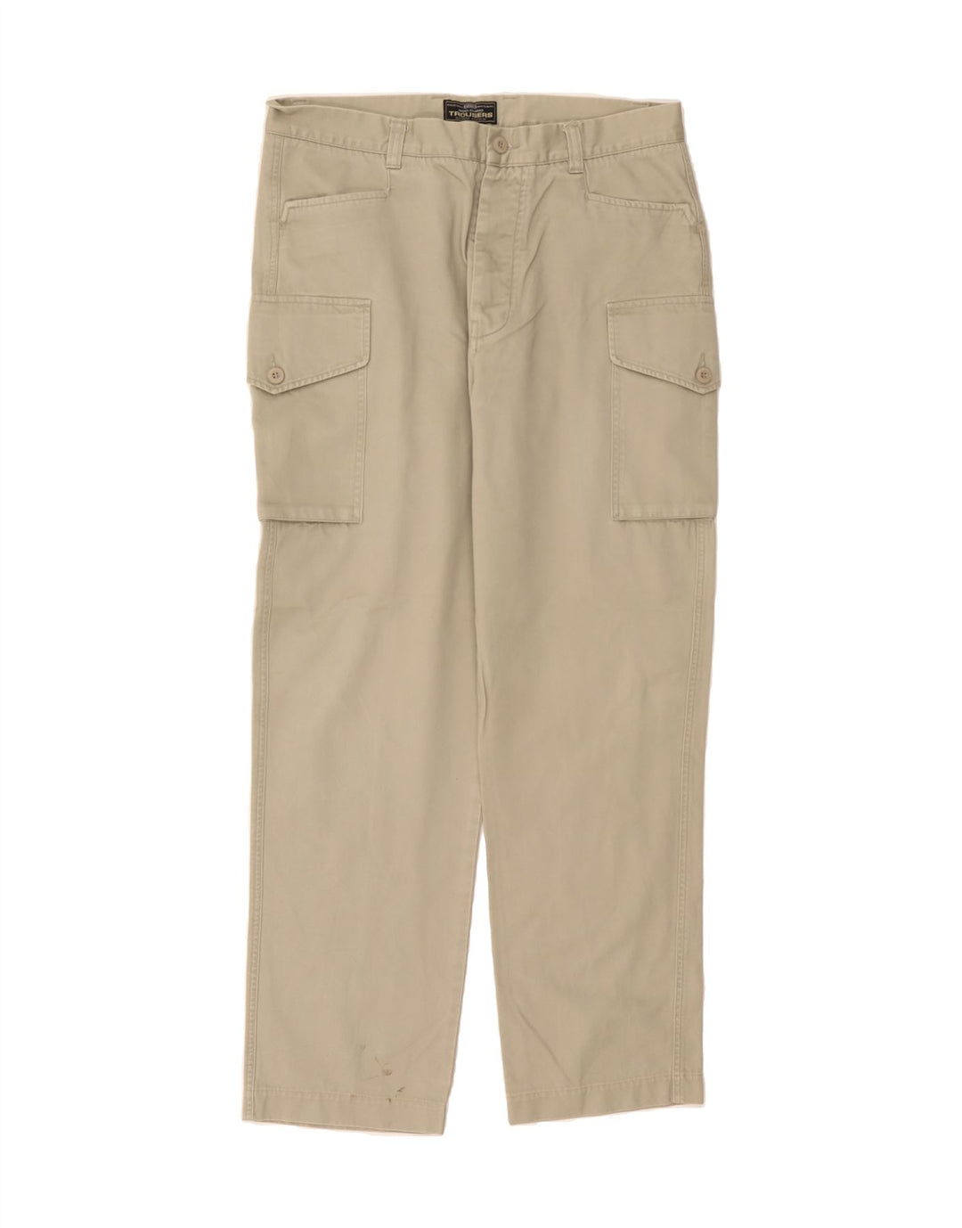 VINTAGE Mens Straight Cargo Trousers IT 54 2XL W34 L32 Beige Cotton Vintage Vintage and Second-Hand Vintage from Messina Hembry 