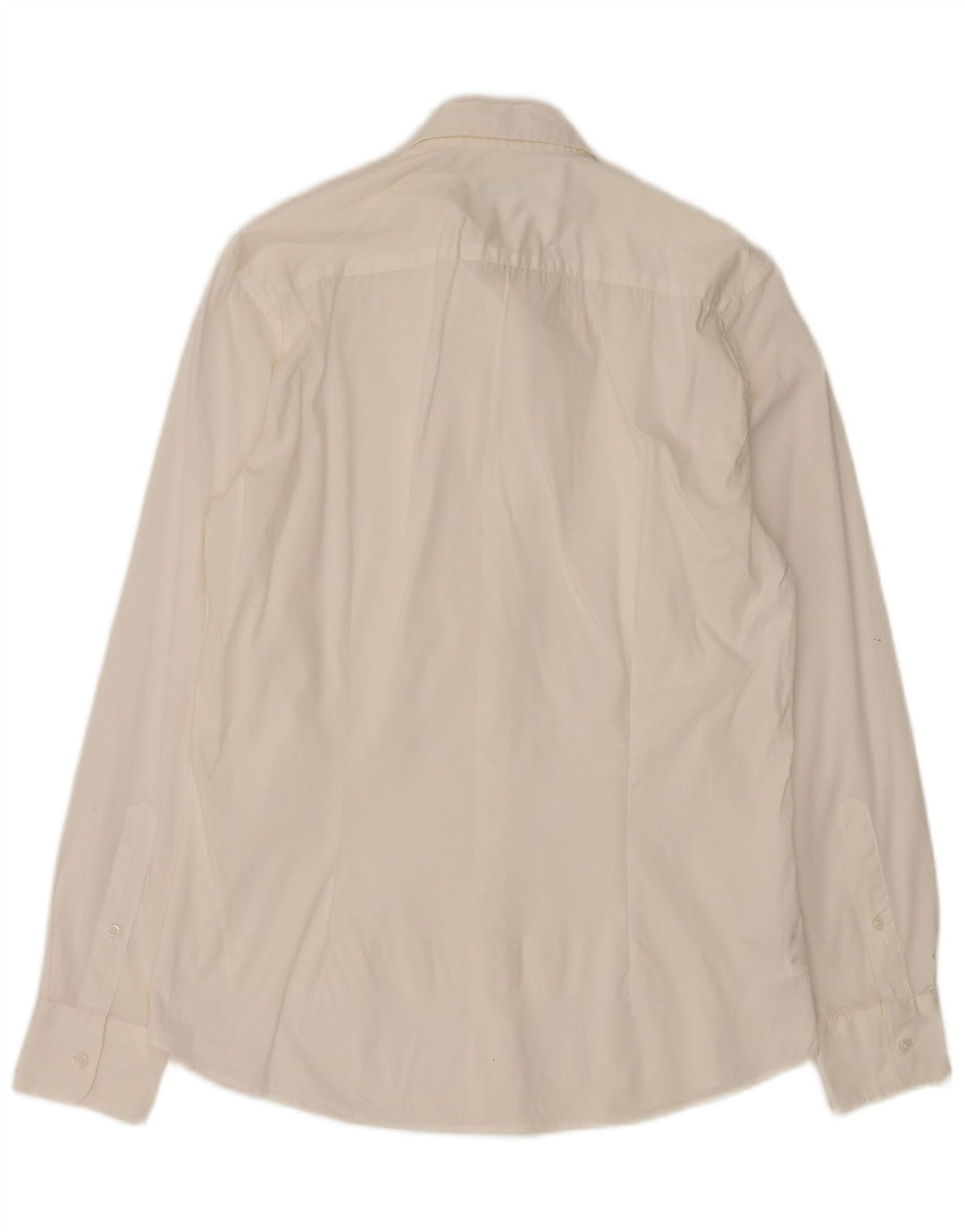 Camisa masculina Benetton de algodão branco médio