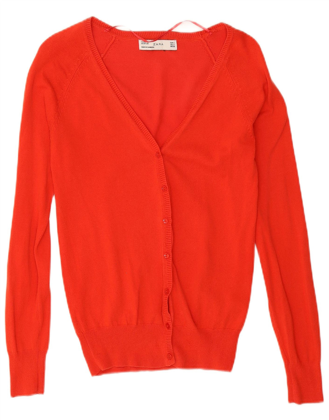 Suéter cardigã feminino Zara Reino Unido 10 pequeno vermelho