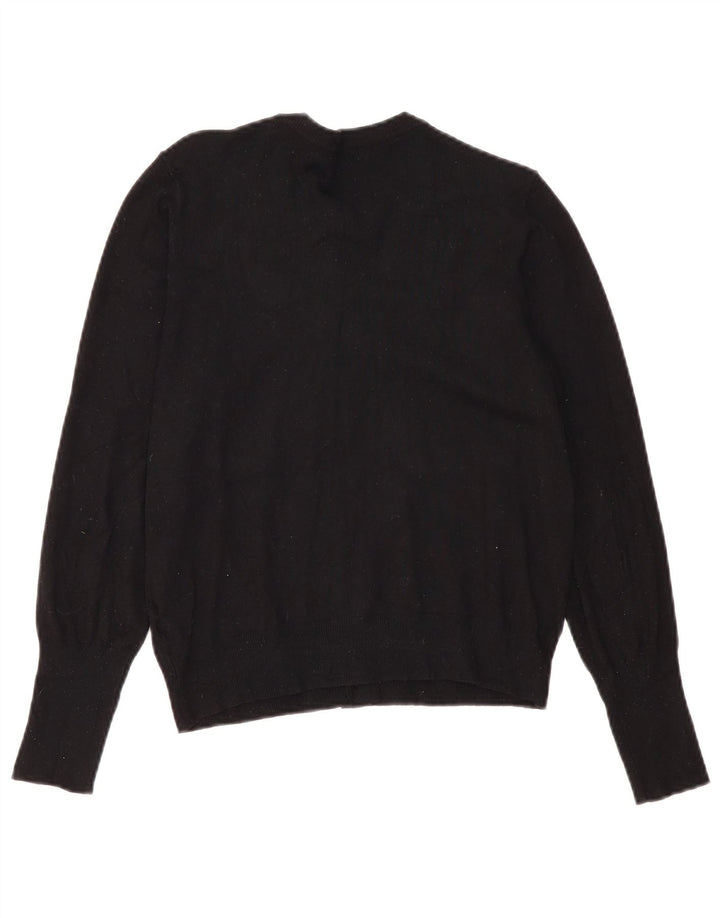 Suéter cardigã feminino Marks & Spencer Reino Unido 12 viscose preta média