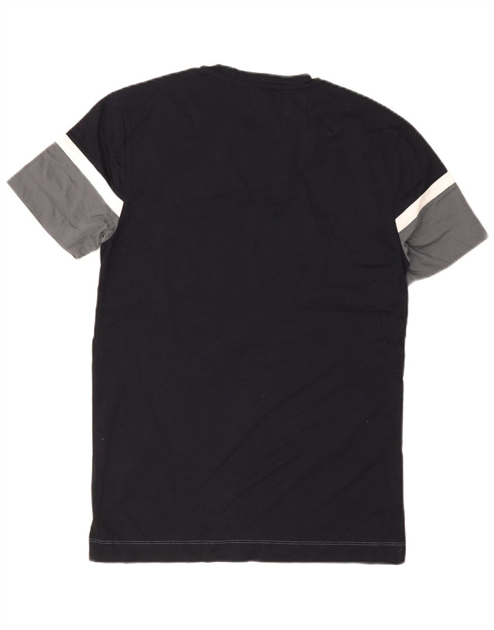 Reiss Camiseta masculina top pequeno cinza colorblock algodão