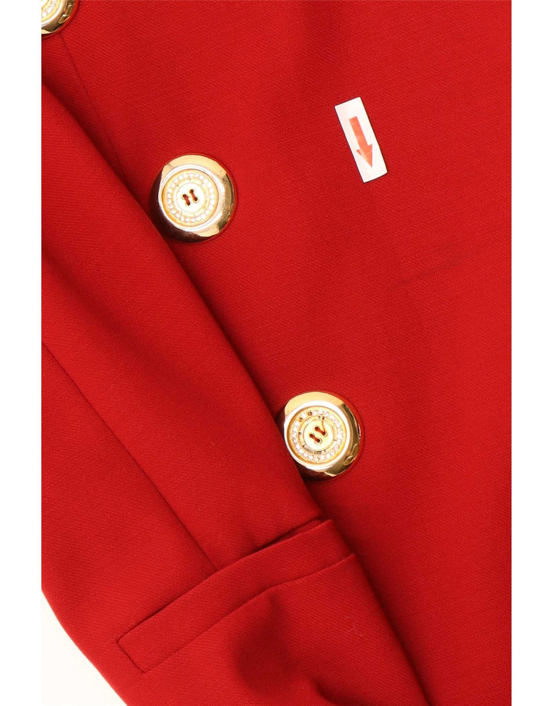 Jaqueta blazer feminina Gai Mattiolo com 1 botão IT 48 XL lã vermelha