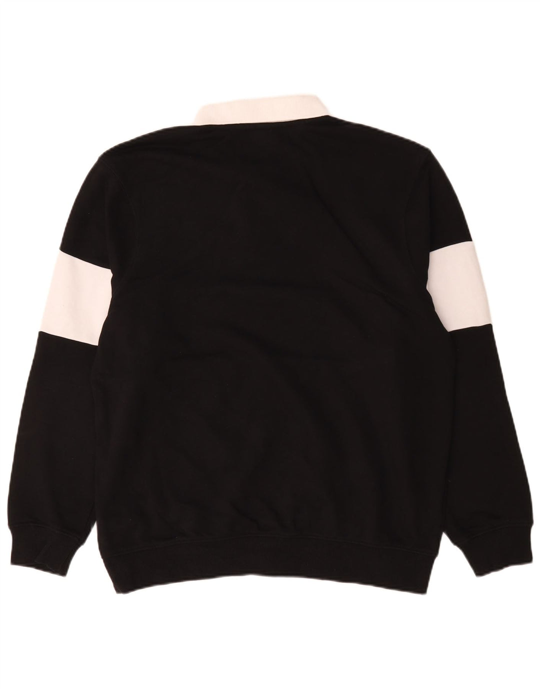 Suéter masculino Ellesse com gola polo e algodão colorblock médio preto