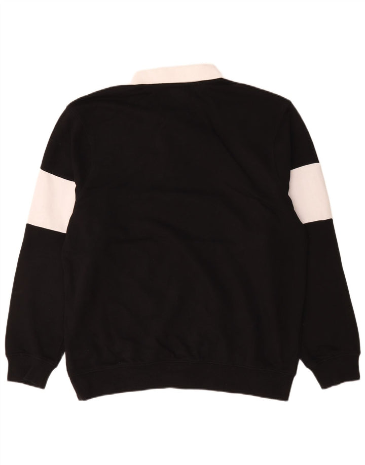 Suéter masculino Ellesse com gola polo e algodão colorblock médio preto