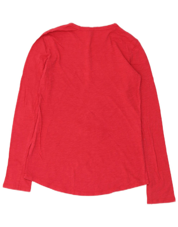 Top gráfico feminino Benetton manga comprida 10-11 anos XL algodão rosa
