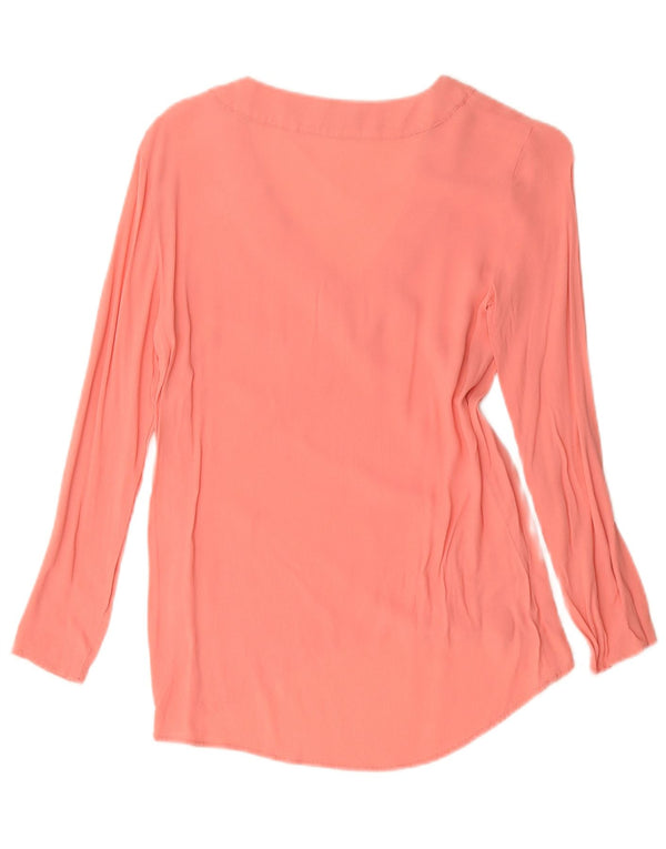 Zara Womens Long Sleeve Blouse Top UK 6 XS Pink