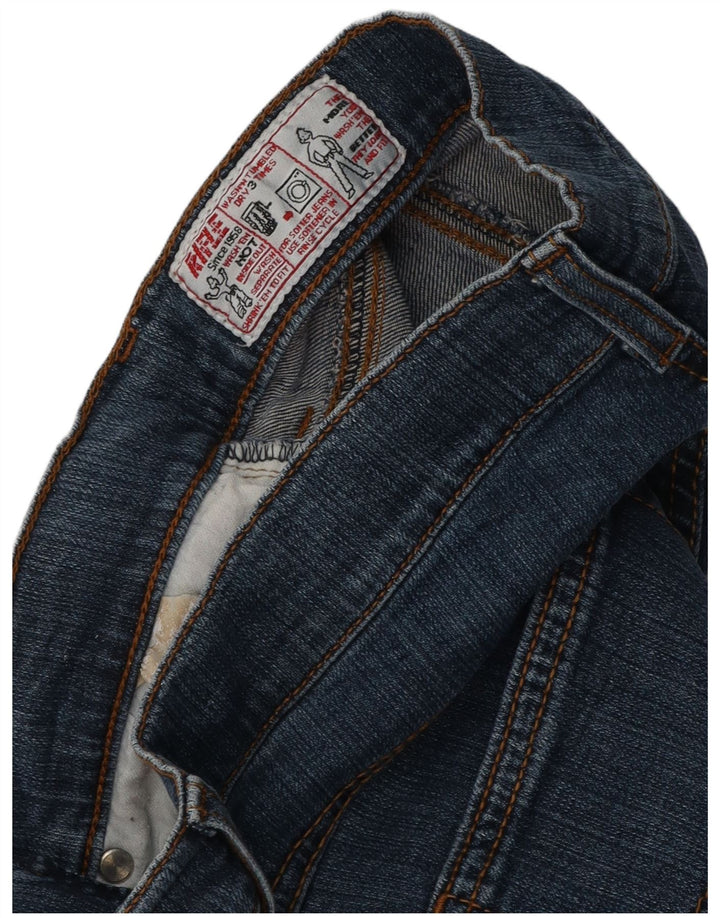 Rifle Mens Straight Jeans W33 L33 Azul Algodão