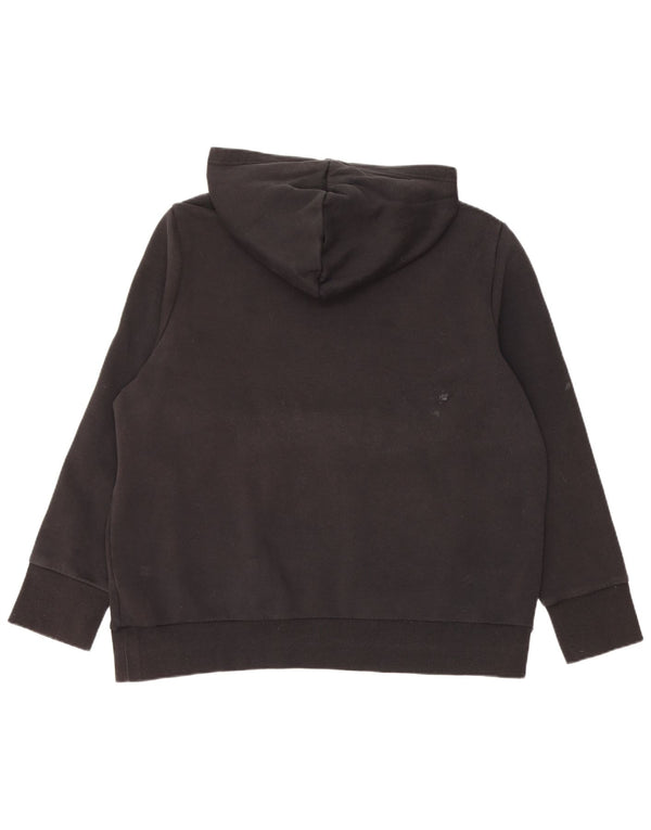 ADIDAS Womens Graphic Hoodie Jumper UK 24/26 2XL Algodão Preto