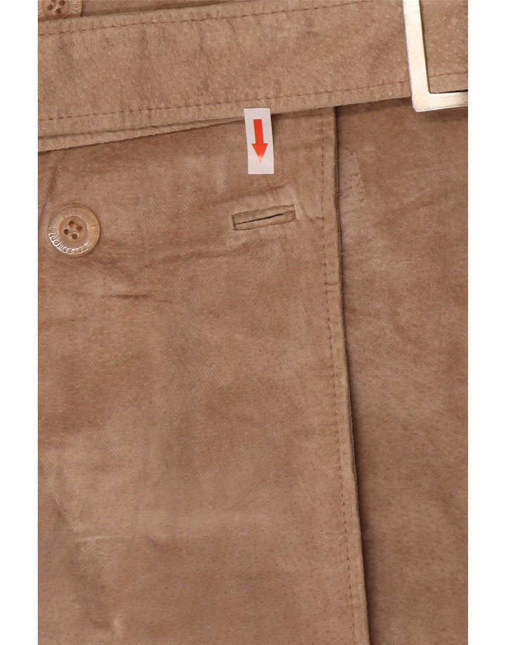 Jaqueta feminina de camurça Peter Werth UK 18 XL couro bege clássico