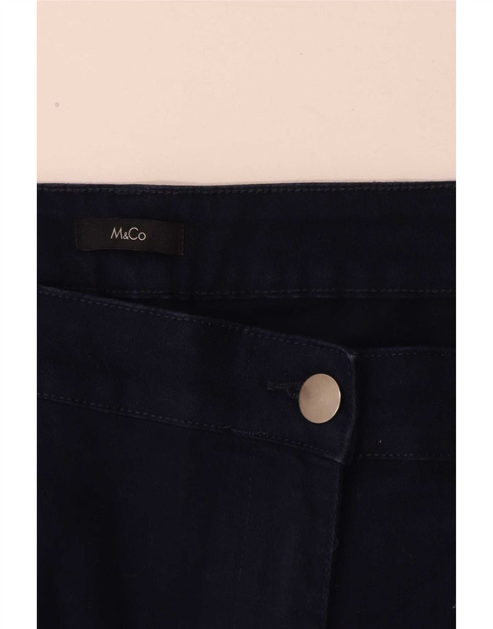 Shorts casuais femininos M&Co W40 XL azul marinho