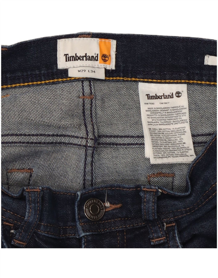 Timberland Jeans Slim Feminino W29 L34 Azul Marinho Algodão