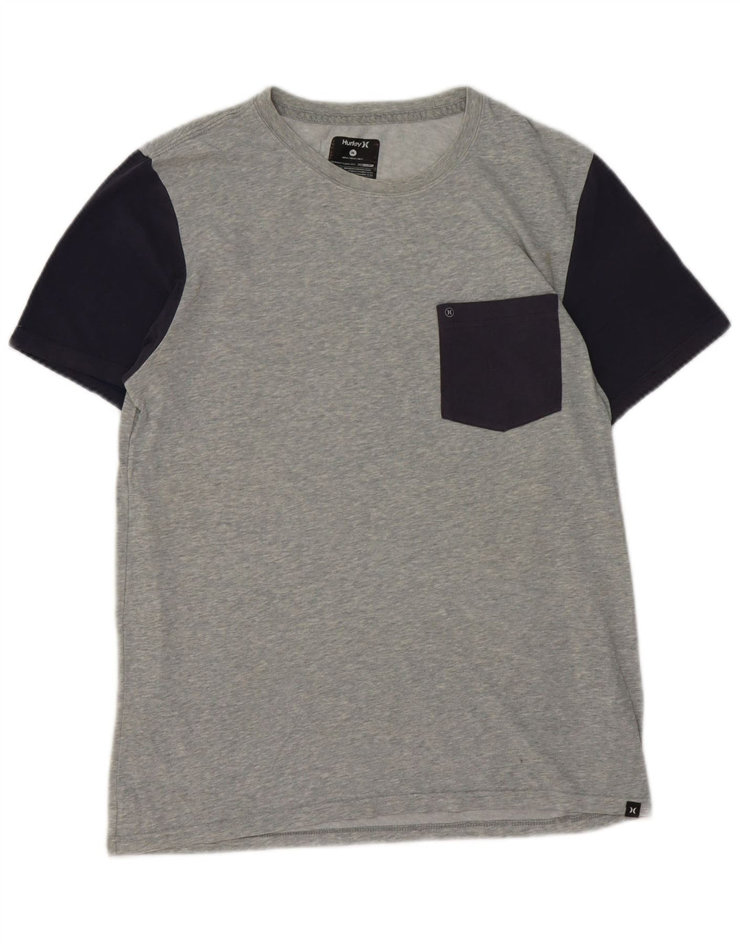 Camiseta masculina HURLEY Top cinza médio algodão colorblock