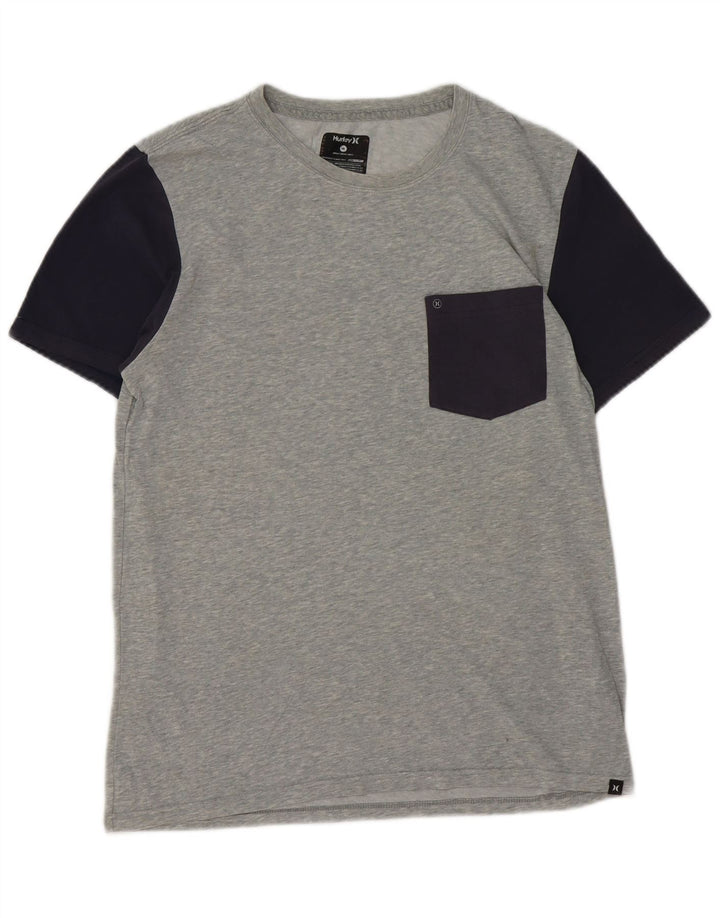 Camiseta masculina HURLEY Top cinza médio algodão colorblock