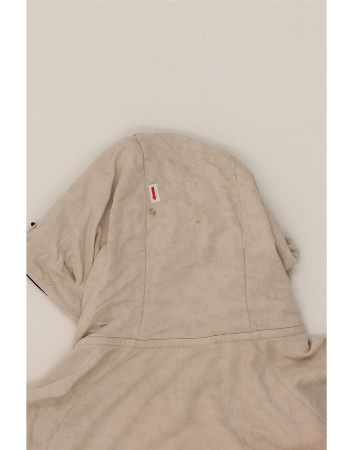 NIKE Womens Zip Hoodie Sweater UK 16 Large Beige Cotton Vintage Nike and Second-Hand Nike from Messina Hembry 