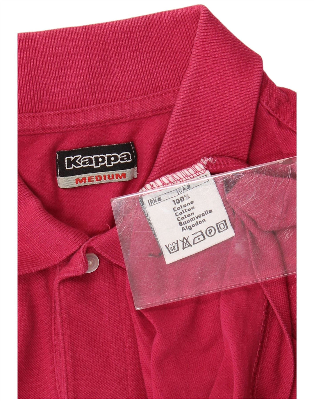 Camisa polo masculina KAPPA médio algodão rosa