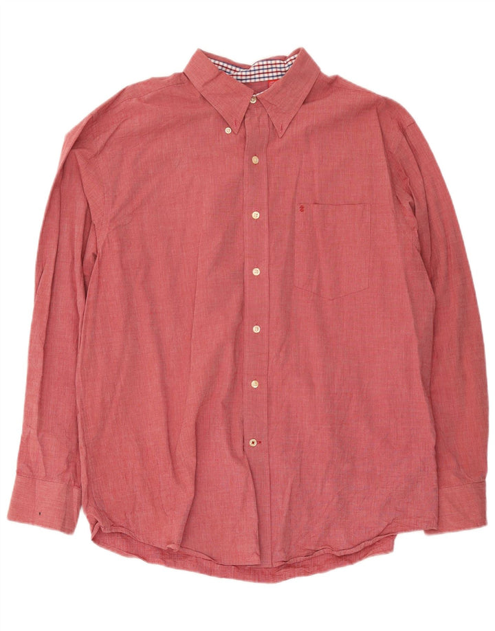Camisa masculina Izod grande algodão vermelho