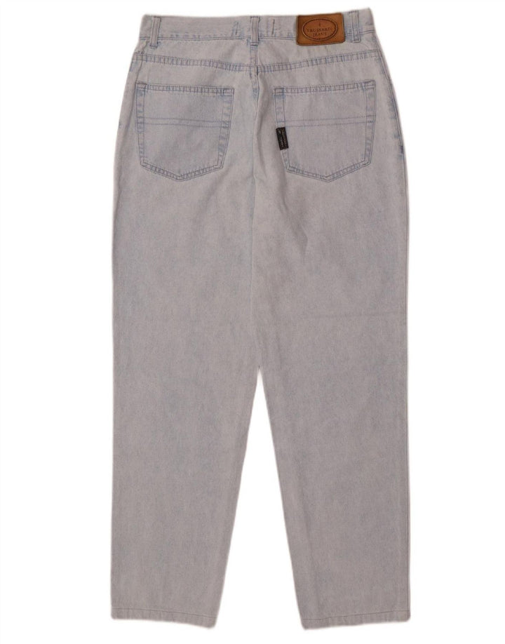 Jeans cônicos femininos TRUSSARDI W30 L29 algodão azul