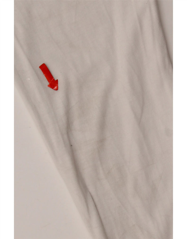 Converse Mens Graphic Top Manga Longa Médio Algodão Branco