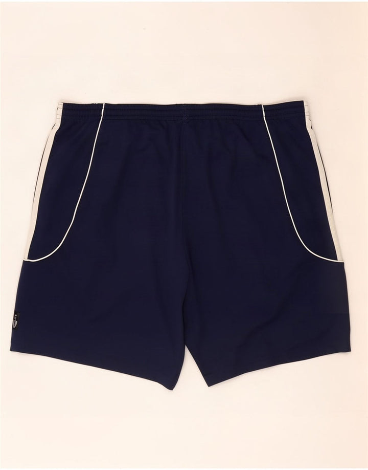 Shorts esportivos gráficos masculinos Adidas Climalite grandes poliéster azul marinho
