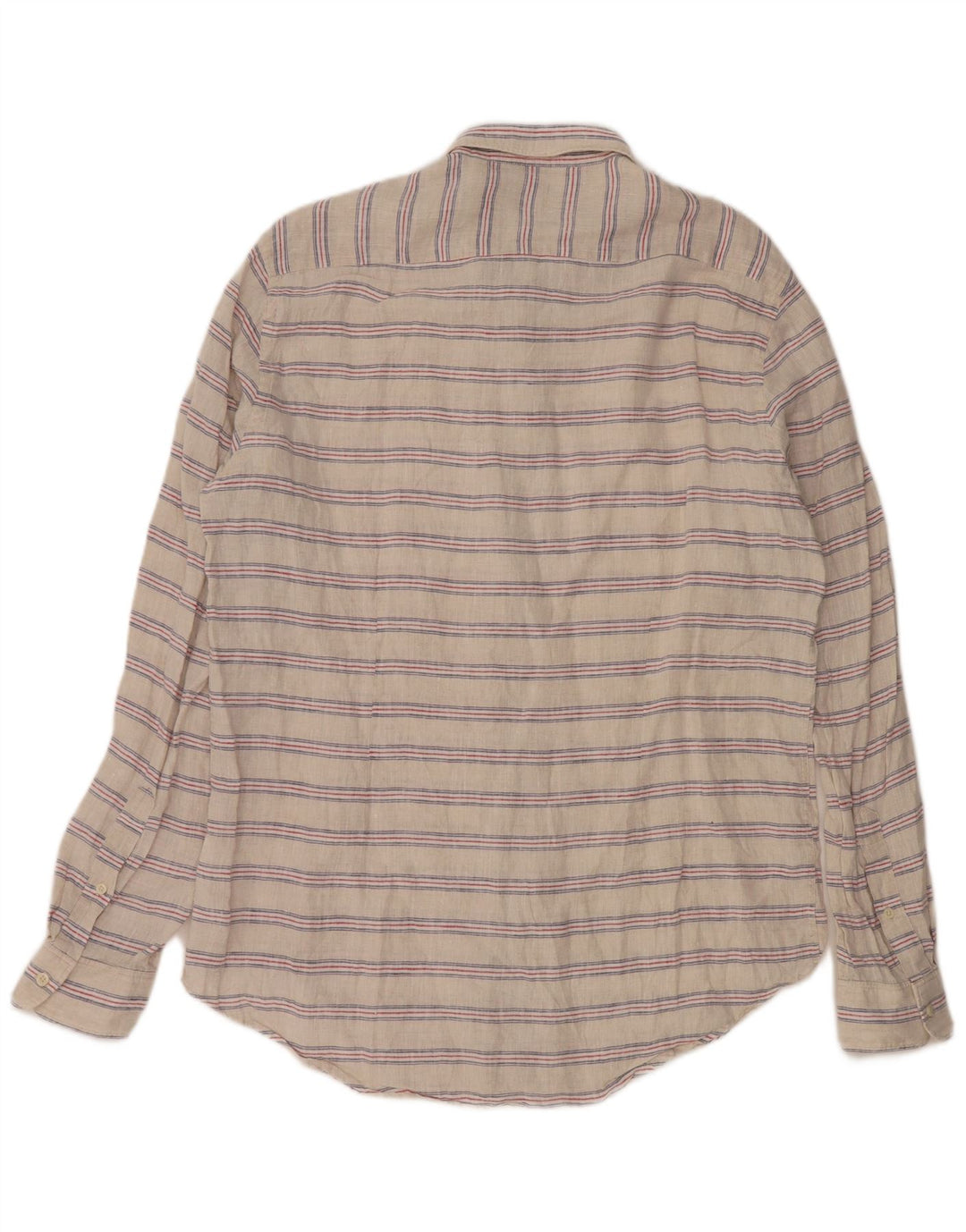 Camisa masculina Zara Slim Fit XL listrada cinza