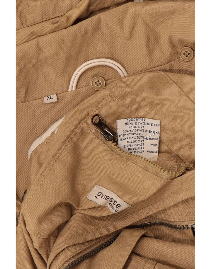 Jaqueta utilitária masculina Oviesse com capuz UK 42 XL poliamida bege