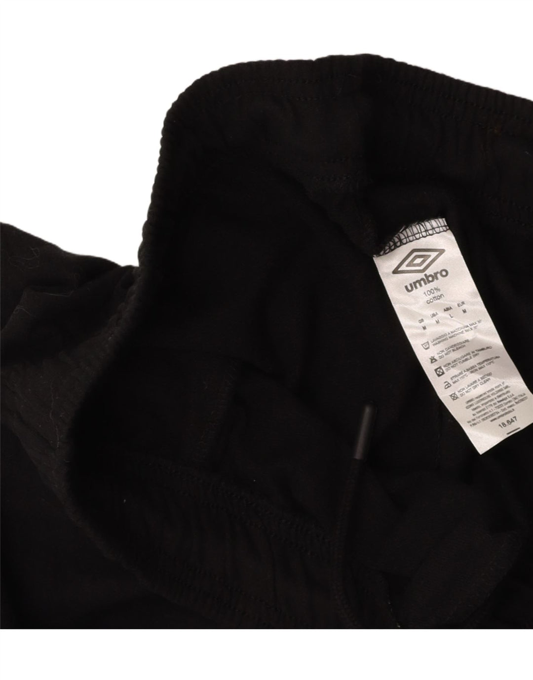 Shorts esportivos masculinos UMBRO médio algodão preto