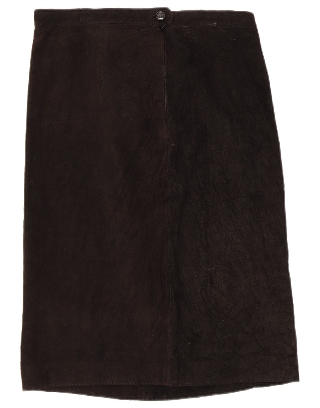 Saia reta de camurça feminina vintage W32 grande preta